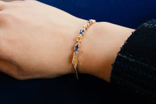Load image into Gallery viewer, 14KT Yellow Gold Sapphire and Diamond Bracelet
