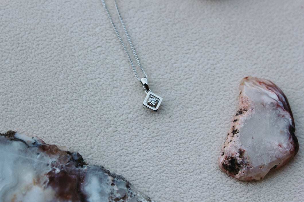 Diamond Square Necklace