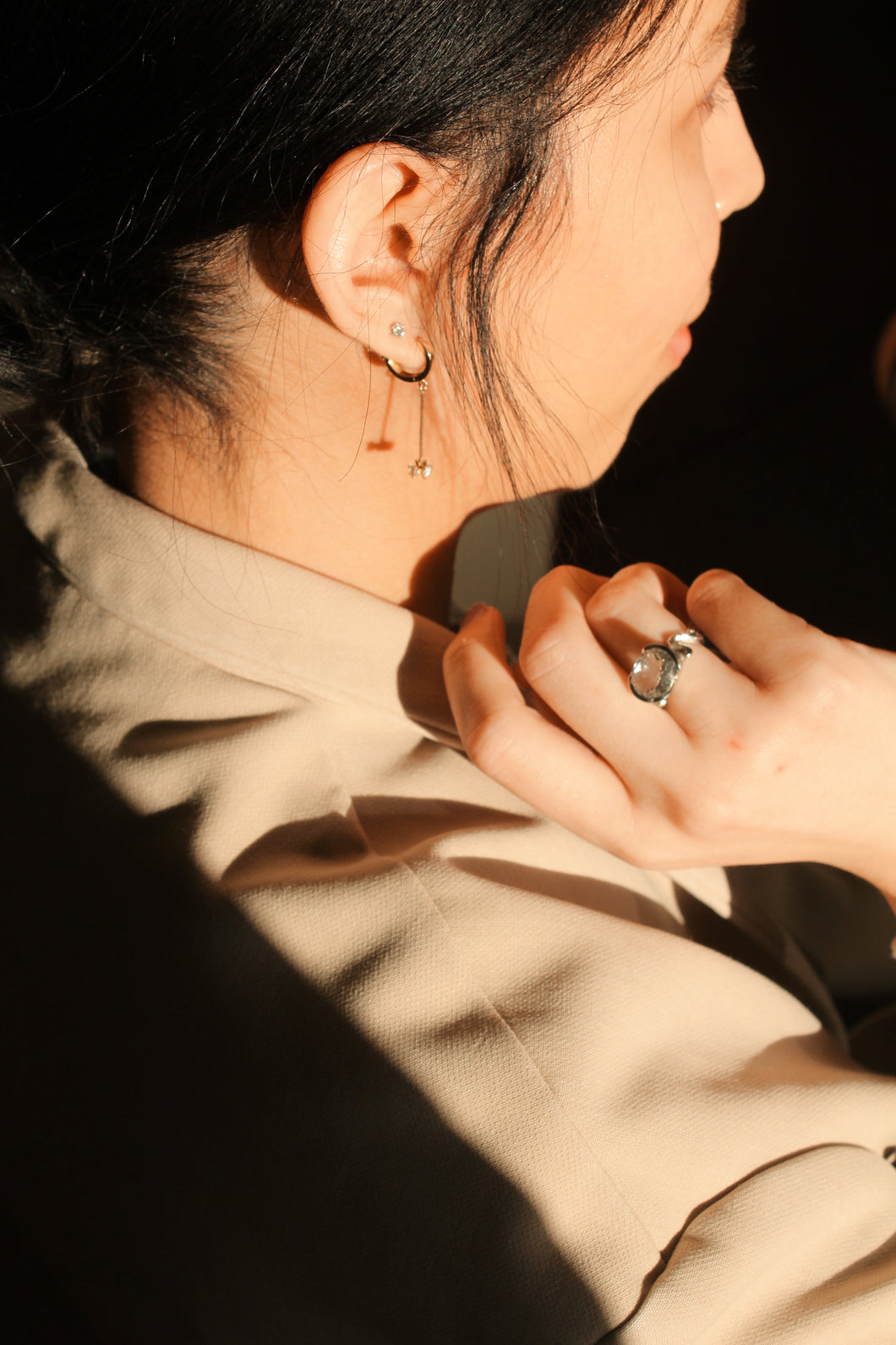 Round Dangle Earrings